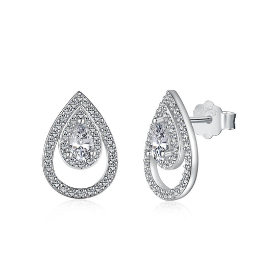 [Kincade Jewelrys] Boucles d'oreilles scintillantes et délicates en forme de goutte d'eau
