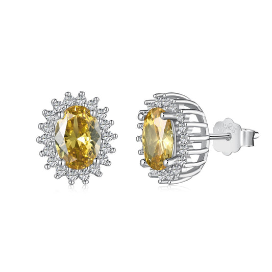 [Kincade Jewelry] Boucles d'oreilles délicates à coupe ovale radiante pour le quotidien