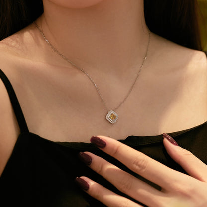 [Kincade Jewelrys] Collier scintillant en taille Asscher
