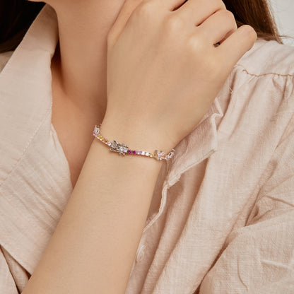 [Kincade Jewelrys] Bracelet rond en forme de papillon coloré et orné