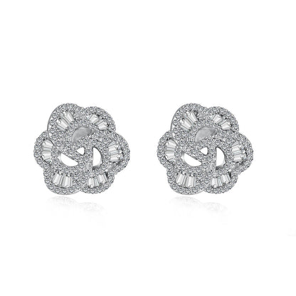 [Kincade Jewelry] Boucles d'oreilles exquises en forme de fleur pour un usage quotidien