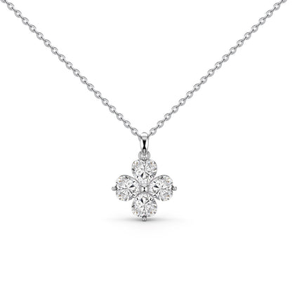 [Kincade Jewelrys]Heart-Shaped Four-Leaf Clover Bead Necklace