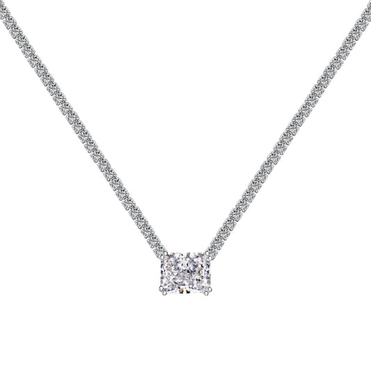 [Kincade Jewelrys] Collier élégant taille radiant de 4,0 carats