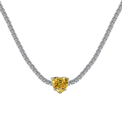 [Kincade Jewelrys] Collier en forme de cœur scintillant de 2,0 carats