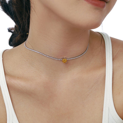 [Kincade Jewelrys] Collier en forme de cœur scintillant de 2,0 carats