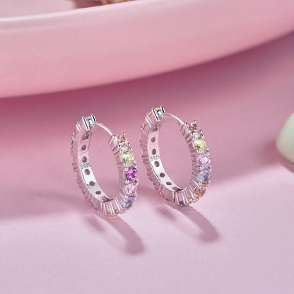 [Kincade Jewelrys] Boucles d'oreilles rondes colorées et éclatantes