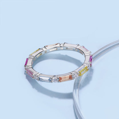 [Kincade Jewelry] Bague quotidienne élégante à taille radiante Lively In Shades