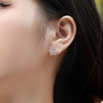 [Kincade Jewelrys]Four-Leaf Clover Eight-Pointed Star Earrings