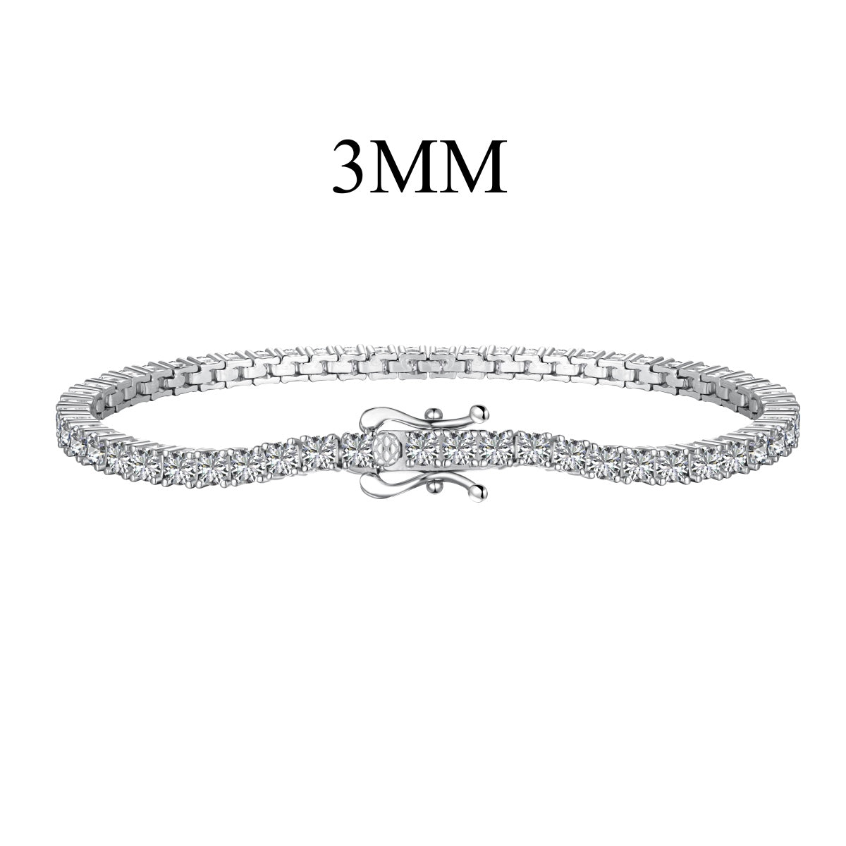 [Kincade Jewelrys] Bracelet tennis délicat et charmant à coupe ronde