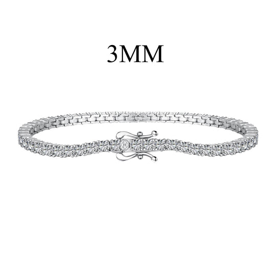 [Joyas Kincade] Delicada y encantadora pulsera de tenis con corte redondo