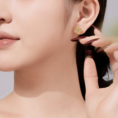 [Kincade Jewelry] Boucles d'oreilles fantaisie trèfle à quatre feuilles