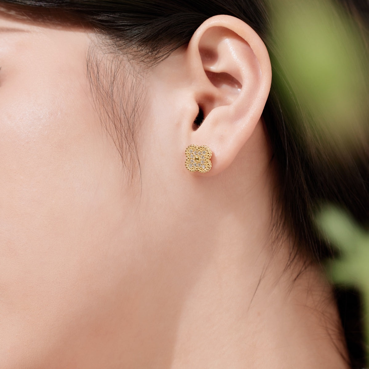 [Kincade Jewelry] Boucles d'oreilles fantaisie trèfle à quatre feuilles