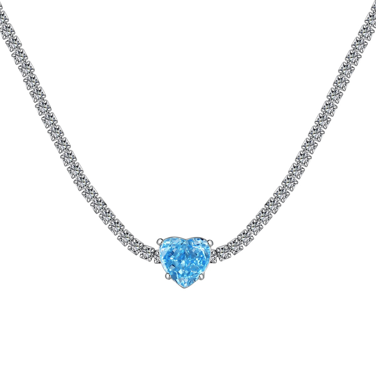 [Kincade Jewelrys] Collier en forme de cœur scintillant de 2,0 carats