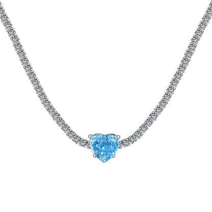 [Kincade Jewelrys] Collier en forme de cœur scintillant de 2,0 carats