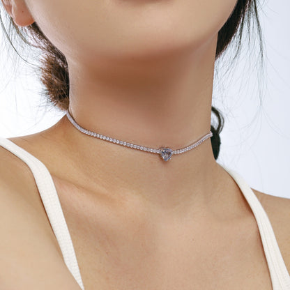 [Kincade Jewelrys] Collier en forme de cœur scintillant de 2,0 carats