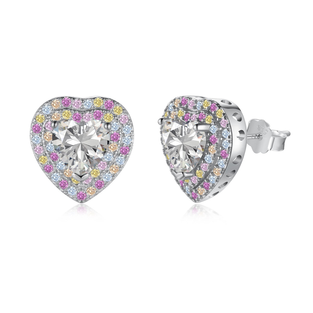 [Kincade Jewelry] Boucles d'oreilles éblouissantes en forme de cœur