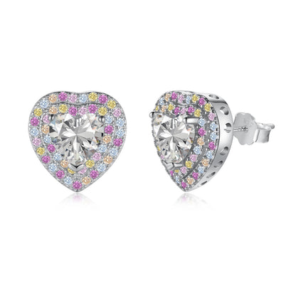 [Kincade Jewelry] Boucles d'oreilles éblouissantes en forme de cœur