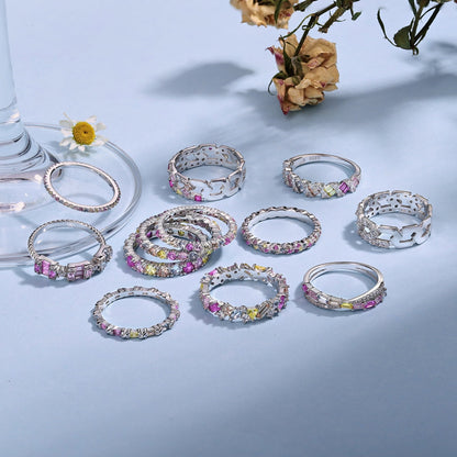 [Kincade Jewelrys]Charming Colorful Round Cut Daily Ring