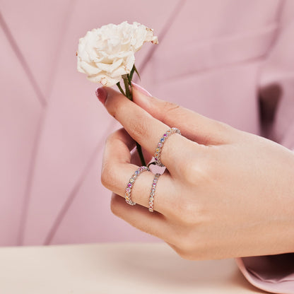 [Kincade Jewelrys] Bague de fête ronde colorée exquise