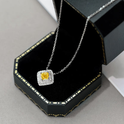 [Kincade Jewelrys] Collier scintillant en taille Asscher