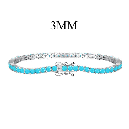 [Kincade Jewelrys] Bracelet tennis délicat et charmant à coupe ronde