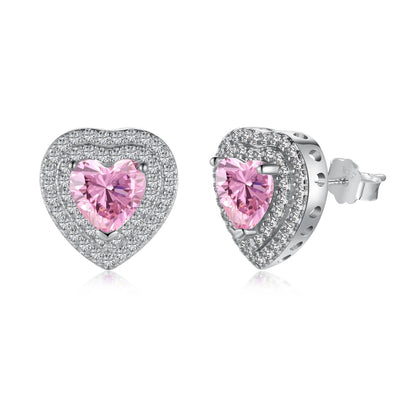 [Kincade Jewelry] Boucles d'oreilles éblouissantes en forme de cœur