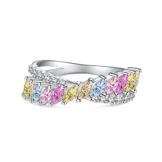 [Kincade Jewelrys] Bague unique et colorée taille marquise pour un usage quotidien