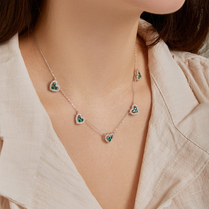 [Kincade Jewelrys] Collier scintillant à cinq cœurs