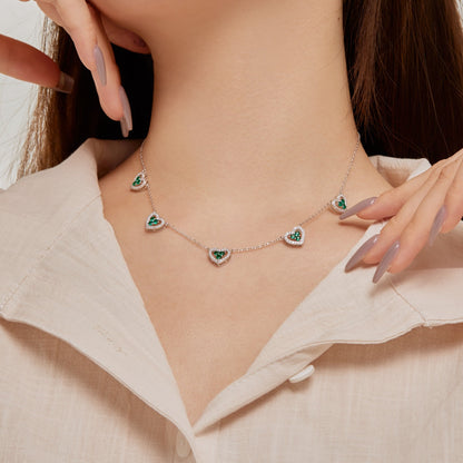 [Kincade Jewelrys] Collier scintillant à cinq cœurs