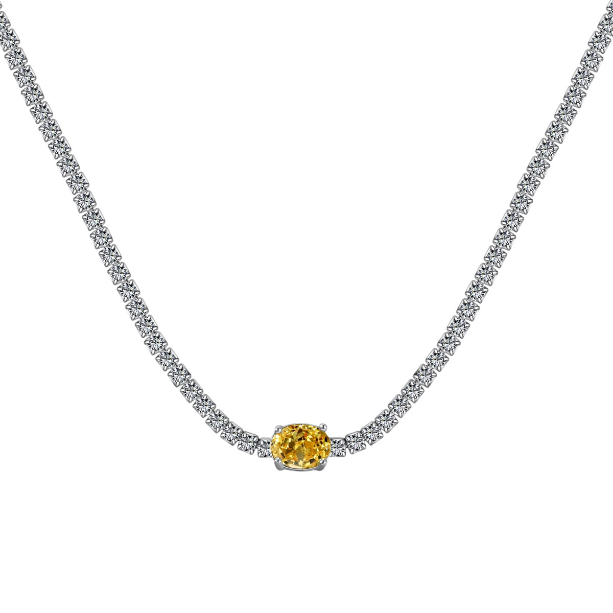 [Kincade Jewelrys] Collier taille ovale brillant de 1,0 carat