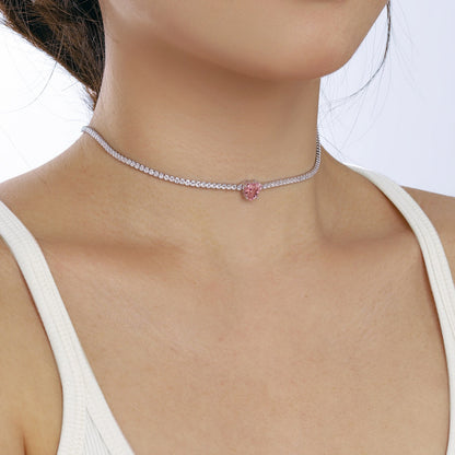 [Kincade Jewelrys] Collier en forme de cœur scintillant de 2,0 carats