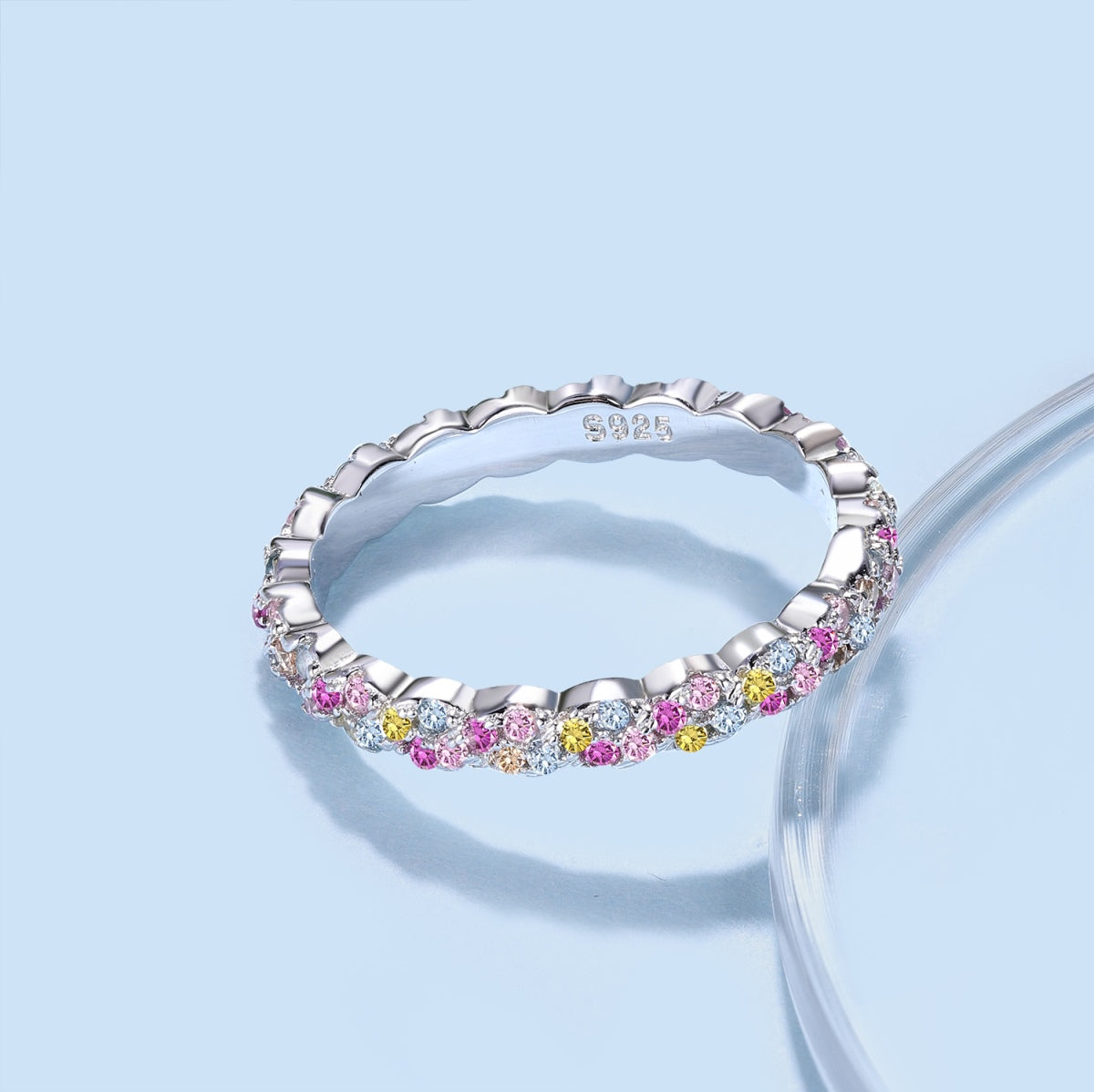 [Kincade Jewelrys]Dainty Ebullient Round Cut Daily Ring