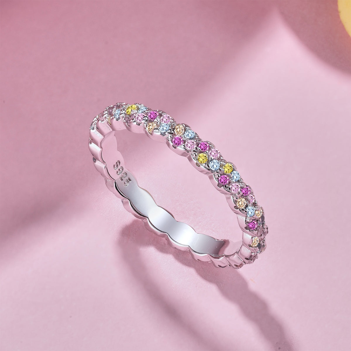 [Kincade Jewelrys]Dainty Ebullient Round Cut Daily Ring