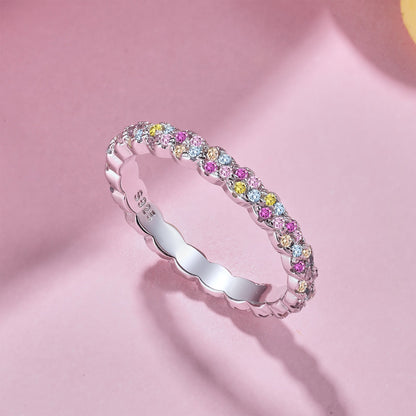 [Kincade Jewelrys]Dainty Ebullient Round Cut Daily Ring