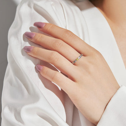 [Kincade Jewelrys] Bague ronde scintillante et vibrante pour un usage quotidien