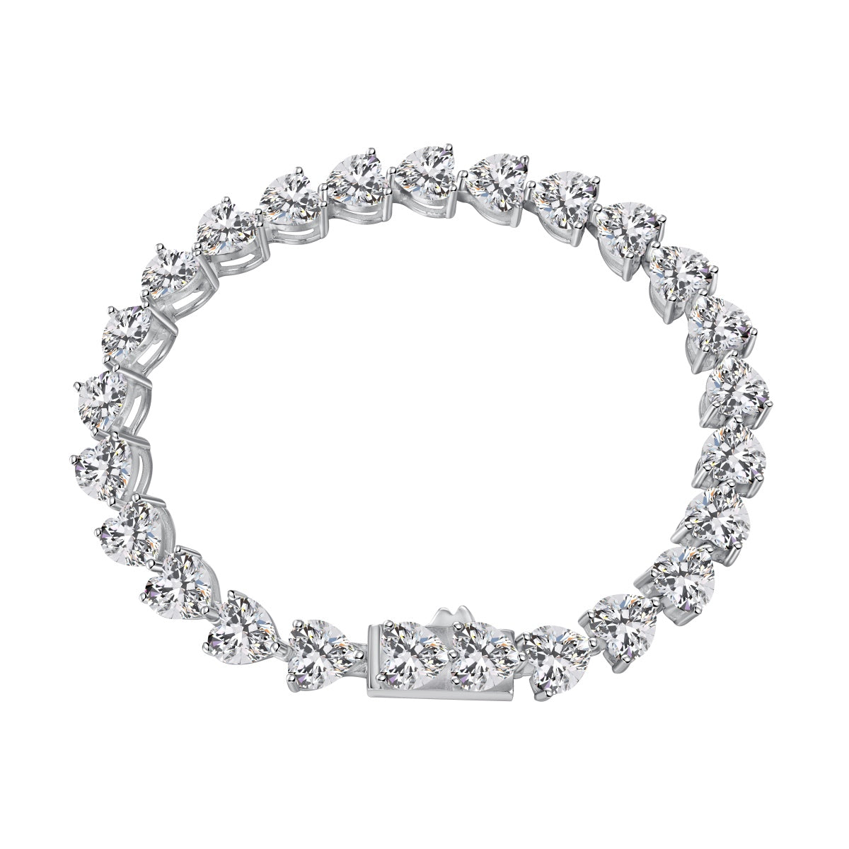 [Kincade Jewelrys] Bracelet élégant et romantique en forme de cœur de 0,75 carat
