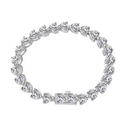 [Kincade Jewelrys] Bracelet élégant et romantique en forme de cœur de 0,75 carat