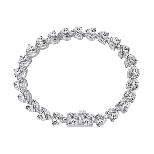 [Kincade Jewelrys] Bracelet élégant et romantique en forme de cœur de 0,75 carat