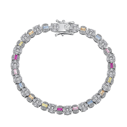 [Joyas Kincade] Pulsera multicorte radiante y deslumbrante para uso diario