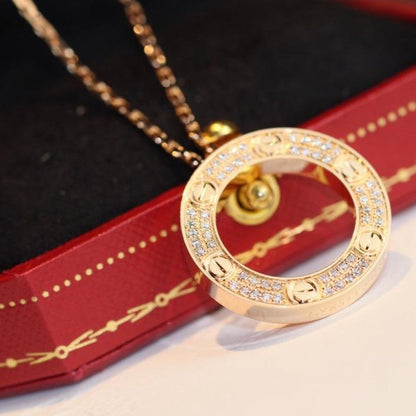 [Kincade Jewelrys]LOVE NECKLACE ADJUSTABLE ROSE GOLD