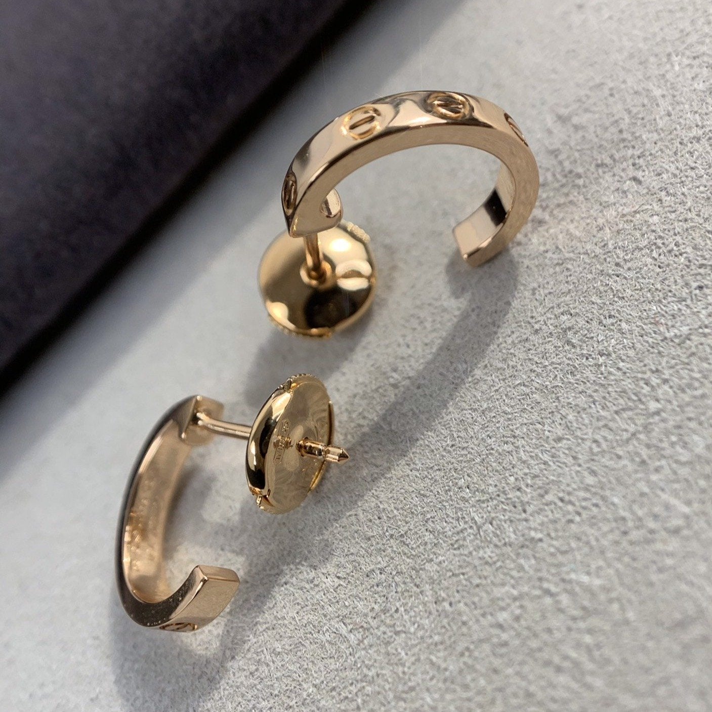 [Kincade Jewelrys]LOVE EARRINGS 2.65MM PINK GOLD