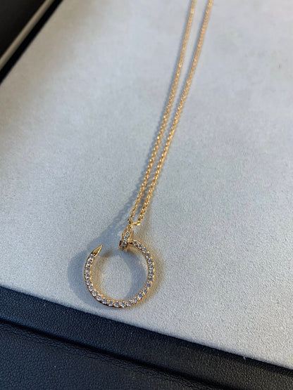 [Kincade Jewelrys]JUSTE NECKLACE PINK GOLD DIAMONDS