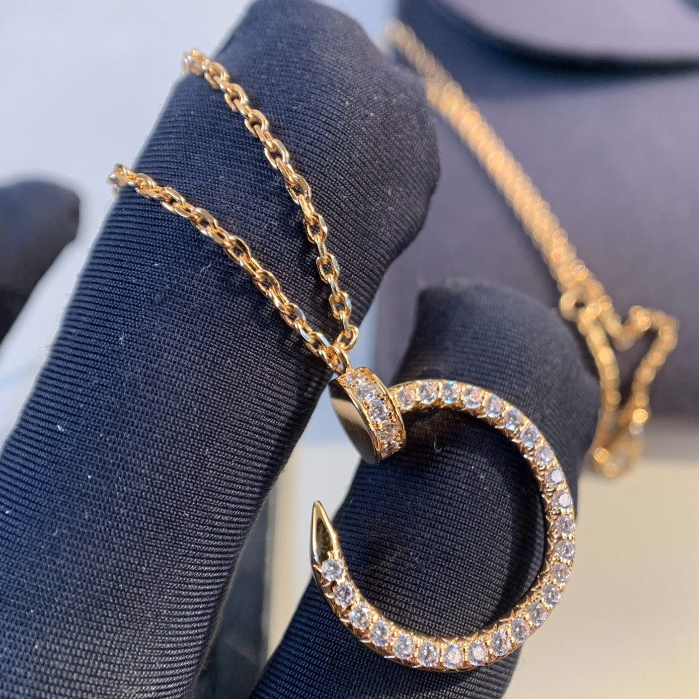[Kincade Jewelrys]JUSTE NECKLACE PINK GOLD DIAMONDS