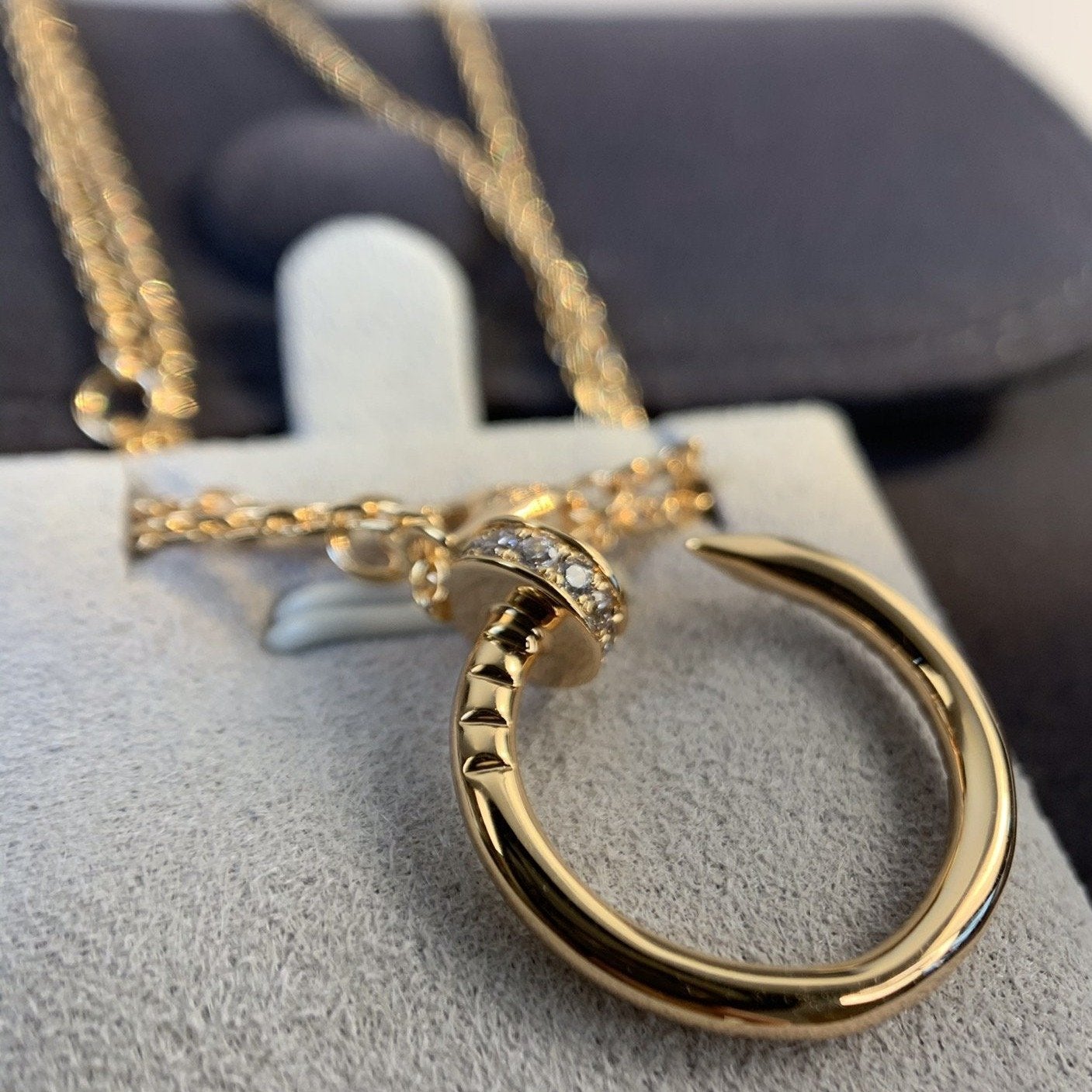 [Kincade Jewelrys]JUSTE NECKLACE PINK GOLD DIAMONDS