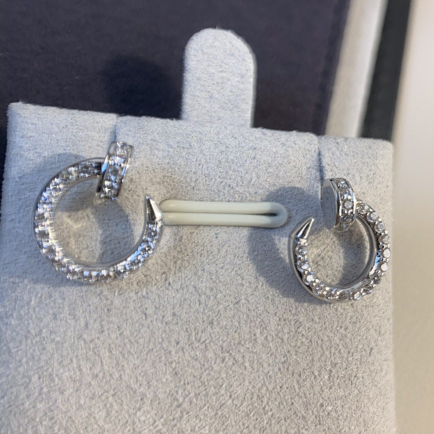 [Kincade Jewelrys]Boucles d'oreilles JUSTE en argent et diamants 