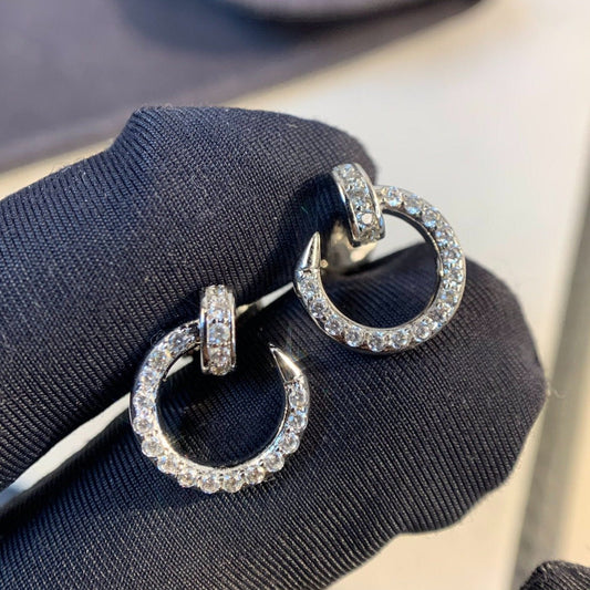 [Kincade Jewelrys]Boucles d'oreilles JUSTE en argent et diamants 
