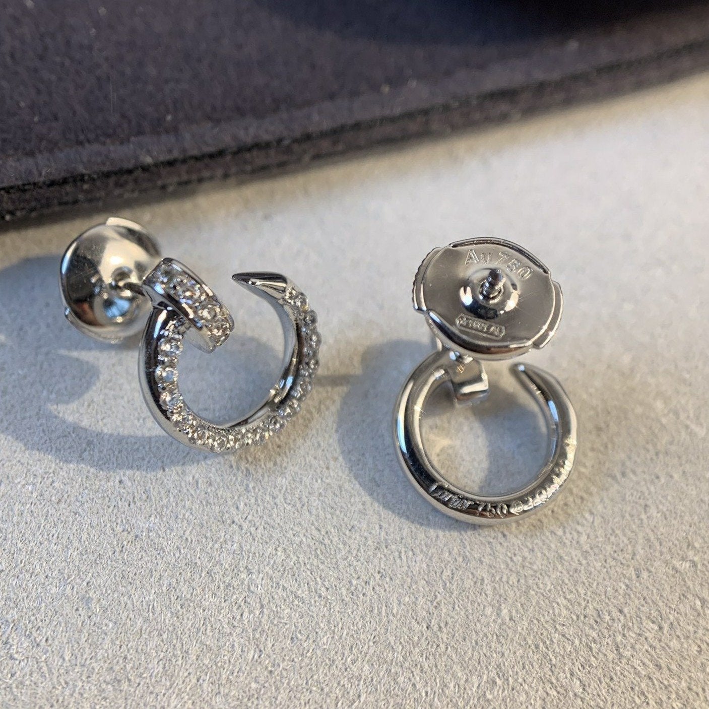 [Kincade Jewelrys]Boucles d'oreilles JUSTE en argent et diamants 