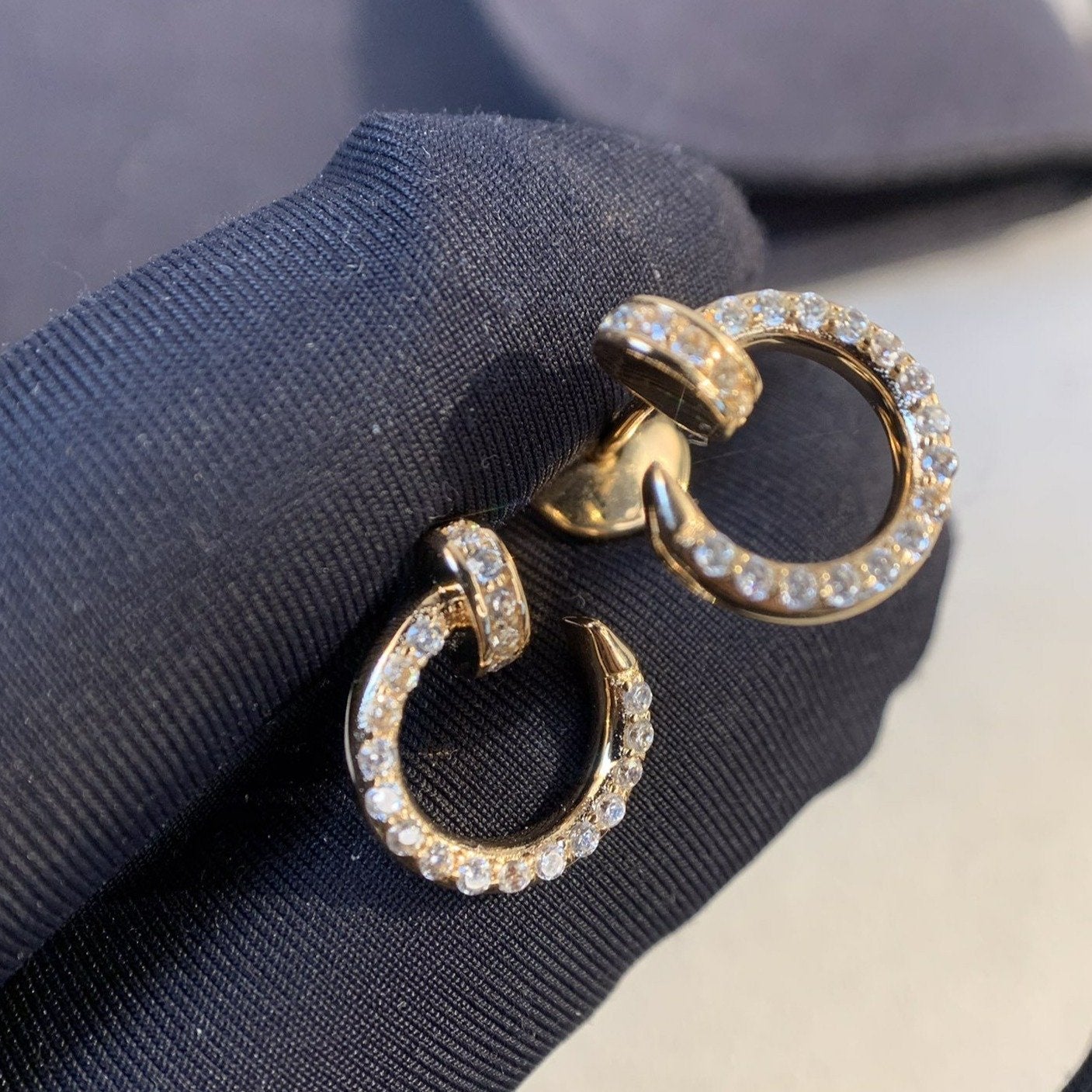 [Kincade Jewelrys]Boucles d'oreilles JUSTE en or et diamants 