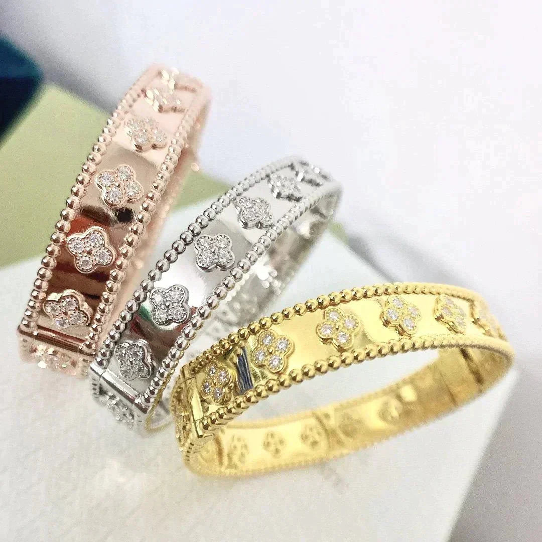 [Kincade Jewelrys]CLOVER BRACELET 8MM DIAMONDS