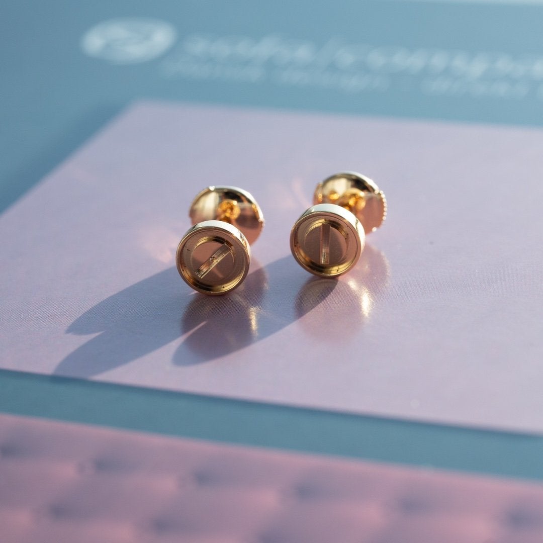 [Kincade Jewelrys]Boucles d'oreilles Love en or rose 10 mm